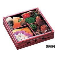 エフピコ 弁当容器 WPS-角165-165 本体 赤焼板目黒 80050129 1ケース(240個(15個×16)（直送品）