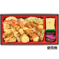 エフピコ どんぶり容器 WU-302-44 本体 黒地黒千筋赤 8E323020 1ケース(270個(15個×18)（直送品）