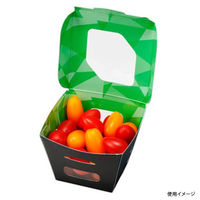 エフピコチューパ フルーツ容器 紙ベジ80角 黒 FMS CP501818 1ケース(600個(50個×12)（直送品）