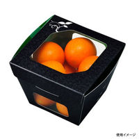エフピコチューパ フルーツ容器 紙ベジ95角 黒 FMS CP501824 1ケース(600個(50個×12)（直送品）
