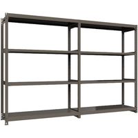 ICHIMAI 重量ボルトレスラック 段荷重1000Kg H2400×W1800×D600 天地4段 単体グレー TH1000-866T4（直送品）