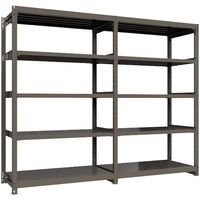 ICHIMAI 重量ボルトレスラック 段荷重1000Kg H2400×W1500×D750 天地5段 単体グレー TH1000-857T5（直送品）