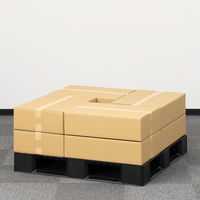 【140サイズ】現場のチカラ 1100×1100パレット積載向けダンボール 1段：4箱 636×436×169mm 1梱包（10枚） オリジナル