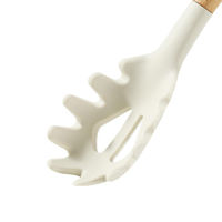 ベストコ CAROTE（カローテ） パスタサーバー 麺すくい シリコン 木製 アイボリー NM-5048 1個