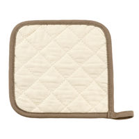 LIV PLUS CAROTE（カローテ） 鍋敷き ループ付 ブラウン アイボリー 18×18cm NM-5063 1個