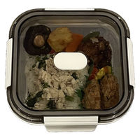 富士商 Felio たためるシリコン保存&ランチBOX(角型) 500ml F21691 1箱（直送品）