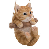 ウービア 茶トラ猫 ぶら下がり オーナメント H16539-1 1個（直送品）