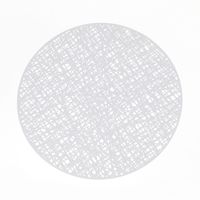 PVCランチョンマット（シルバー） 1セット（1枚×2） LAKOLE/ラコレ