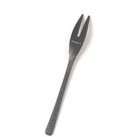 槌目ステンレスヒメフォーク（ブラック） ブラック加工 1セット（1本×10） LAKOLE/ラコレ