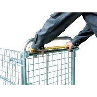 神戸車輌製作所 カンベ 網付き台車 ハンドストッパー付きメッシュパックロール HSーK629B 1台 337-7245（直送品）