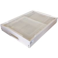 松本産業 オリコン 1面窓 50L ホワイト/クリア CW50IVC 1セット(2個) 570-3278（直送品）