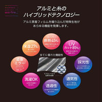 カズマ レースカーテン ボイル UVカット 遮熱 遮像 1000×1330mm ライトブルー 4538565564218 1セット(2枚入)（直送品）