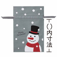【軒先渡し】ストア・エキスプレス　不織布リボン付きギフトバッグ スノーマン　7415-660　1セット(10枚)（直送品）