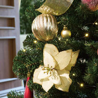 【軒先渡し】ストア・エキスプレス　木製ベースクリスマスツリーセット レッド・ゴールド　高さ240×幅130cm　8162-2392　1セット（直送品）