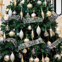 【軒先渡し】ストア・エキスプレス　コンチネンタルクリスマスツリーセット シルバー　高さ300×幅160cm　8736-1630　1セット（直送品）