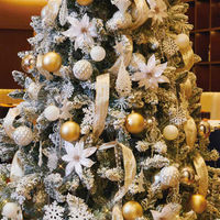 【軒先渡し】ストア・エキスプレス　クリスマスツリーセット ホワイトゴールド　高さ300×幅170cm　8813-400　1セット（直送品）