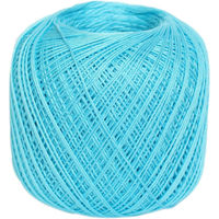 オリムパス製絲 エミーグランデ レース糸 合細 Col.384 水色系 50g 約218m 3玉セット EMMY-384 1箱/3玉セット（直送品）