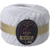 エミーグランデ ラメ レース糸 合細 Col.L801 ホワイト系 25g 約106m EMMYL-L801 1箱/3玉セット（直送品）