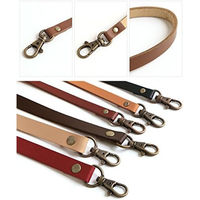 日本紐釦貿易 本革持ち手 ショルダー 1本入り 15mm巾×全長40cm 焦茶 MAW2-C 1袋1本入/5袋(合計5本)（直送品）