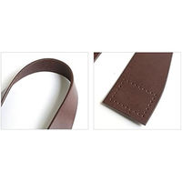 日本紐釦貿易 本革持ち手 48cm 2本入り 巾5.2cm 黒 MAW30-B 1組2本入（直送品）