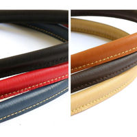 日本紐釦貿易 五角 本革持ち手 チョコ 約44cm 1組入 MKT14-C 1組2本入（直送品）