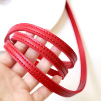 日本紐釦貿易 合皮スムーステープ 赤 幅約10mm 3mカット切り売り PLT1010-R-3M 1枚（直送品）