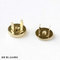 日本紐釦貿易 足折マグネットボタン 差し込みタイプ 18mm ゴールド 2組入 SM12-G 1袋2組入/5袋(合計10組（直送品）