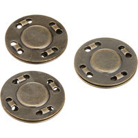 日本紐釦貿易 縫い付マグネット アンティークゴールド φ20mm 3組 SM8-AG 1袋3組入/3袋(合計9組入（直送品）