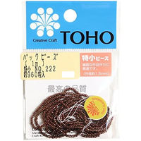 TOHO(トーホー) TOHO 特小ビーズ 糸通しビーズ 外径約1.5mm 1m入り No.222 SSB-222-PC 1箱/5枚（直送品）