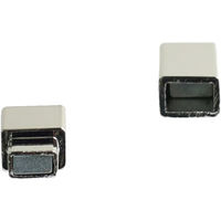 日本紐釦貿易 マグネットクラスプ 四角 平紐φ5mm用 シルバー 1組 YA006-5-S 1セット/5組（直送品）