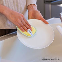 そうじの神様 キッチンスポンジ 極ラクブラシ W 台所用 洗剤不要 茶しぶ・油汚れに 抗菌 オレンジ 日本製 1個 KBセーレン