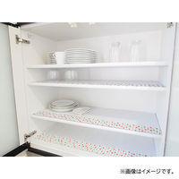 防虫・抗菌加工 食器棚シート 汚れ防止 30×360cm 赤い花 日本製 1個 ワイズ