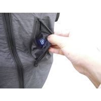 ブレイン 12V胸スイッチ式空調ベスト裏シルバーチタン加工M―Lサイズ杢ネイビー MESH-BR-1203 1個 553-1431（直送品）