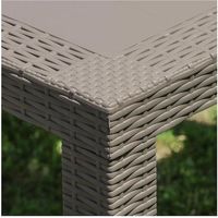 不二貿易 ステラ テーブル 80×140 グレー(12288) 49925 1個 540-8424（直送品）