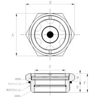 家原ライト工業 オイルゲージM形2 10107000 1個 551-2535（直送品）