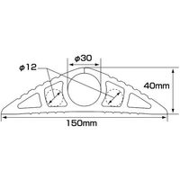 大研化成工業 大研 ケーブルプロテクタ1 30x4M 単色オリーブ CP1-30X4MOD 1本 683-3215（直送品）