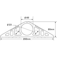 大研化成工業 大研 ケーブルプロテクタ2 60x3M ブラック(黄色ライン入り) CP2-60X3MBK 1本 683-3220（直送品）