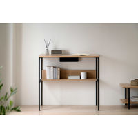 アイリスオーヤマ リビングデスク ナチュラル/ブラック HLVD-800 1台（直送品）