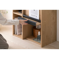 アイリスオーヤマ フラップ扉付きキャビネット ナチュラル/ブラック HFRC-600 1台（直送品）