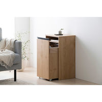 アイリスオーヤマ 引き出し分別ダストワゴン ナチュラル/ブラック HDW-350 1台