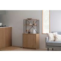 アイリスオーヤマ ウッドペールストッカーラック付き ナチュラル/ブラック HWPS-635 1台（直送品）