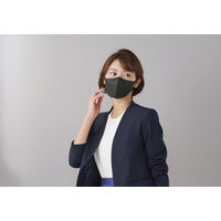 アイリスオーヤマ デイリーフィットマスク 立体 ふつうワイドサイズ ブラック RK-F5MBK 不織布　カラーマスク　使い捨て　1パック(5枚入)