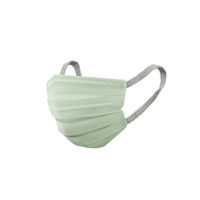 アイリスオーヤマ 美フィットマスク ふつう ピスタチオ×グレー　PK-BFC7MUD　プリーツ 1パック(7枚入)