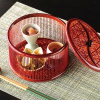 ヤマコー 塗り千筋料理篭 小 22730 1個（直送品）