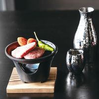 ヤマコー アルミ・ミニ丸 プレート&コンロ セット 20192 1セット（直送品）