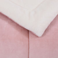 nishikawa　西川　バイカラー毛布　hauu　もちもちブランケット　2枚合わせ　わた入り　洗える　寝具　インテリア　NEWブランド　ピンク