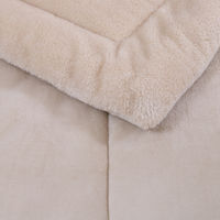 nishikawa　西川　バイカラー毛布　hauu　もちもちブランケット　2枚合わせ　吸湿発熱　洗える　寝具　インテリア　NEWブランド　ベージュ