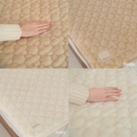 nishikawa　西川　敷きパッド　hauu　もちもち敷きパッド　あったか　ふわふわ　洗える敷パッド　ダブル　アイボリー