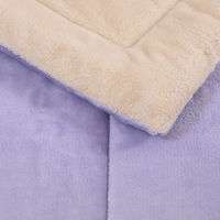 nishikawa　西川　バイカラー毛布　hauu　もちもちブランケット　2枚合わせ　吸湿発熱　洗える　寝具　インテリア　NEWブランド　ラベンダー