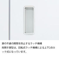 【組立設置込】イトーキ シンラインキャビネット400  両開き 6段 シリンダー錠 ベース付 EHTS-219HS-WE 1台（直送品）